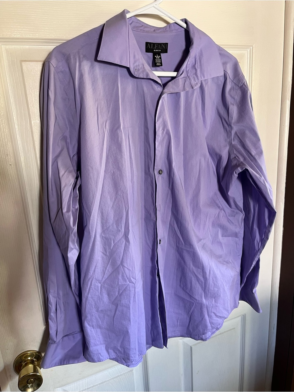 Alfani Men’s Light Purple Button-Up Dress Shirt